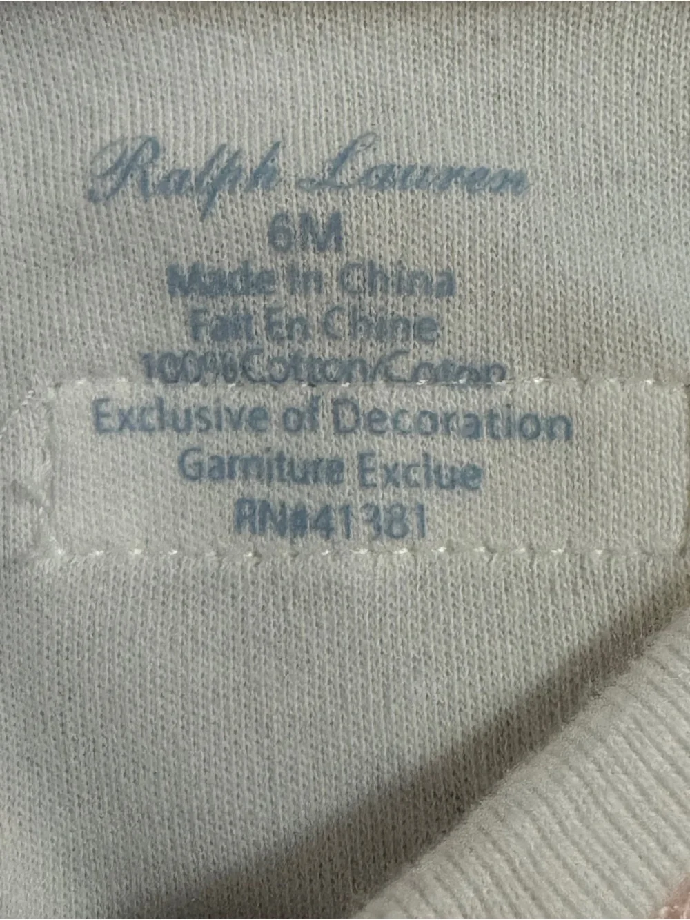 Ralph Lauren Baby Girl White and Pink Teddy Bear Two Piece Kimono Pajama Set